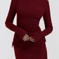 Mock Neck Long Sleeve Mini Dress