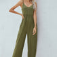 V-Neck Spaghetti Strap Wide Leg Jumpsuit