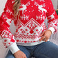 Christmas Element Round Neck Long Sleeve Sweater