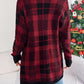 Plaid Open Front Long Sleeve Cardigan