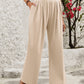 Elastic Waist Wide Leg Pants