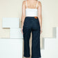 Judy Blue Side Seam Braid Detail Crop Wide Leg Jeans