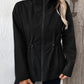 Drawstring Zip Up Hooded Jacket