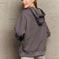 Full Size Long Sleeve Dropped Shoulder Hoodie