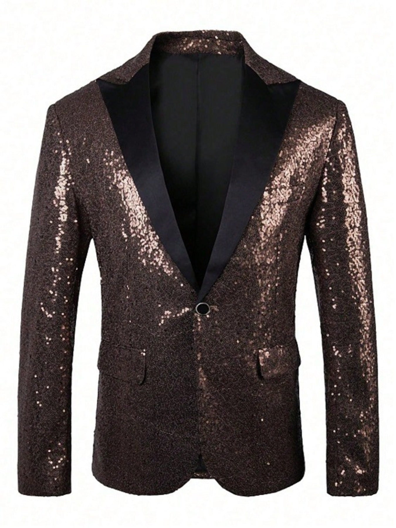 Sequin One Button Blazer