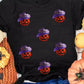 Sequin Pumpkin Round Neck Short Sleeve T-Shirt