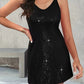 Sequin V-Neck Mini Cami Dress