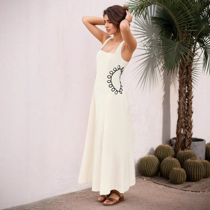 Square Neck Sleeveless Maxi Dress