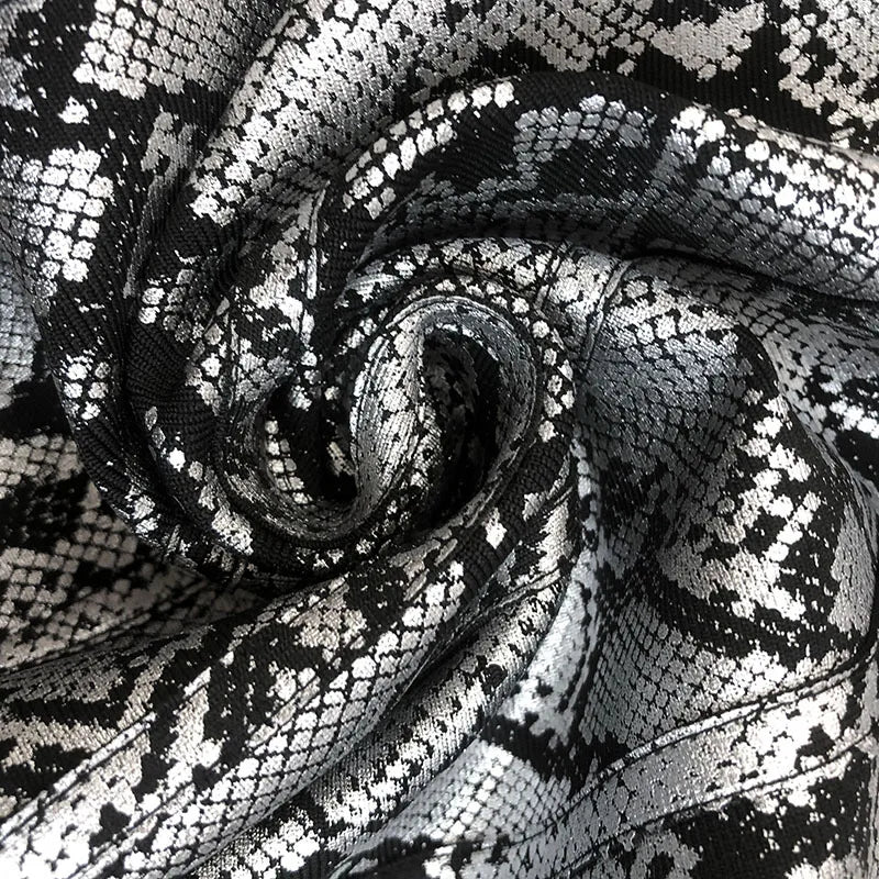 Snakeskin Print Strapless Bodycon Mini Dress