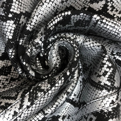 Snakeskin Print Strapless Bodycon Mini Dress