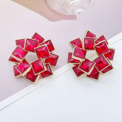 Maze Square Earrings