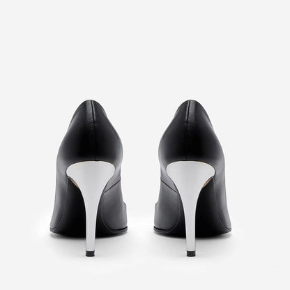 Metal heel shoes, new commuting slim high heels, elegant oversized irregular high heels, women's shoes