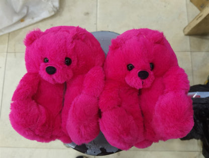 Teddy Bear Plush Warm Indoor Slippers