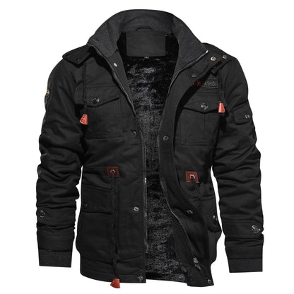 Multi-Pocketed Hooded Parka Jacket