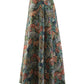 Vintage Animal Print High Waist A-line Jacquard Midi Skirt