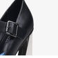 Genuine Leather Pointed Toe Mary Jane Shoes