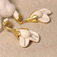 White Magnolia Dangle Earrings and Necklace Set