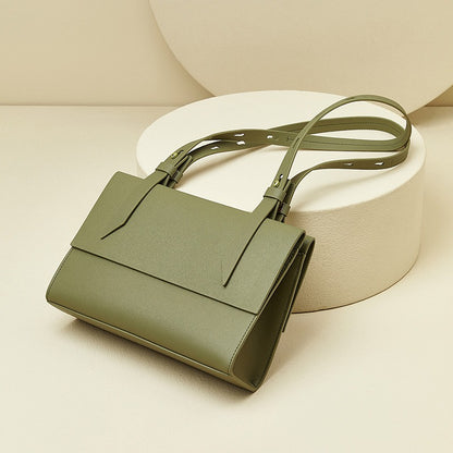 Genuine Leather Double Shoulder Tote Bag