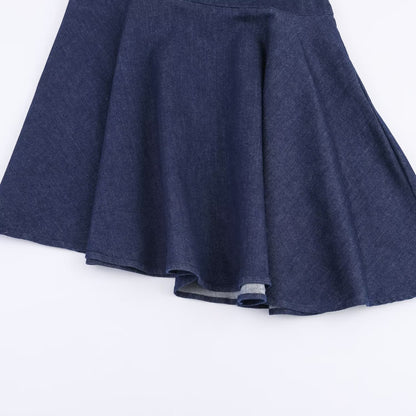 Strapless Midi Denim Dress
