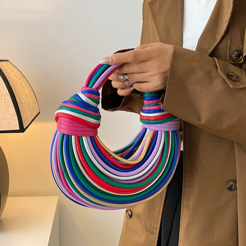 Multicolor Noodle Shape Tote Bag