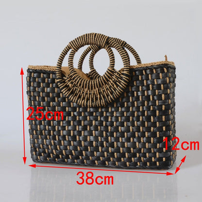 Handwoven Straw Handbag