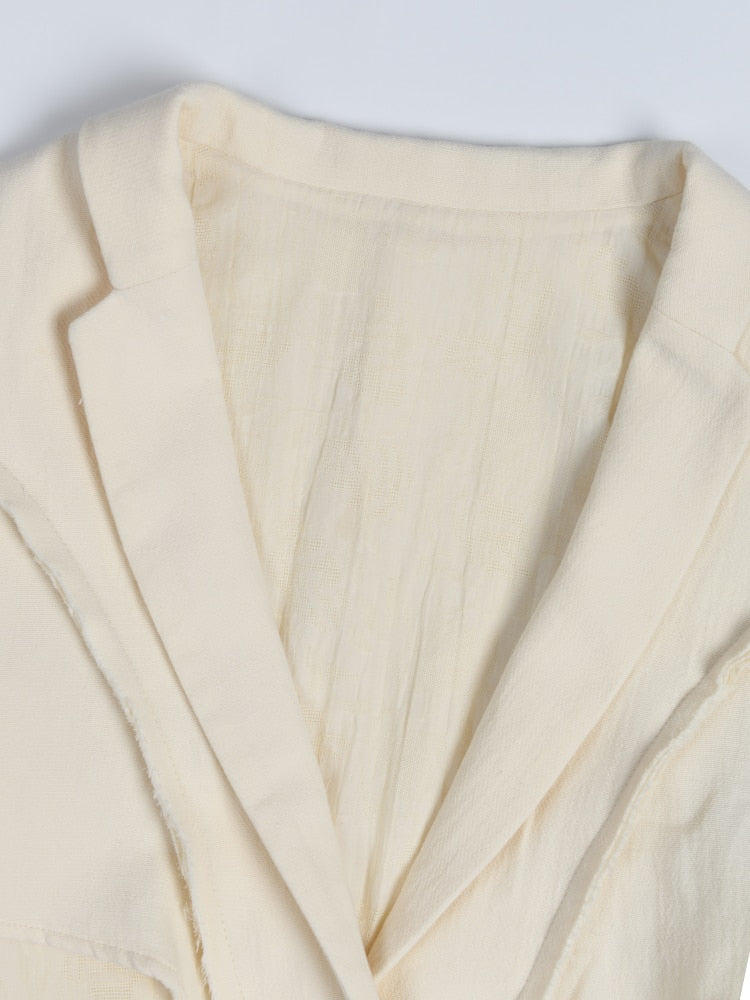 Pleated Long Sleeve Lapel Collar Midi Dress
