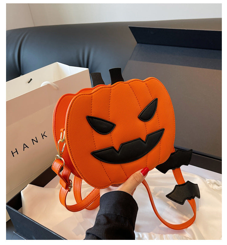 Halloween Contrast Color Funny Pumpkin Shoulder Bag
