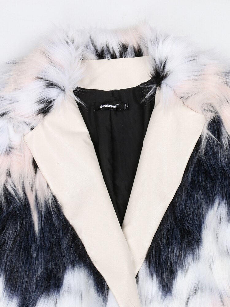Fluffy Faux Fur Winter Overcoat