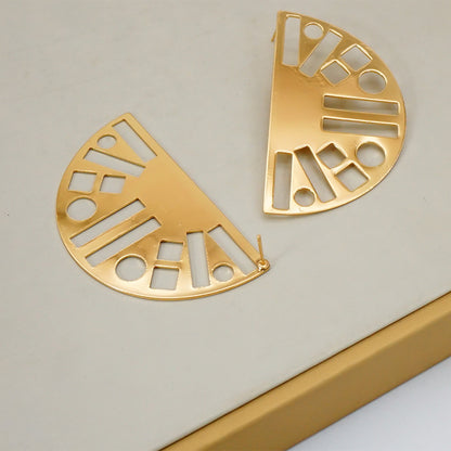 Bold Geometric Pendant Dangle Earrings