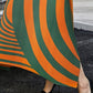Miyake Pleated Striped Tie-Waist Maxi Dress