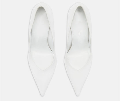 Patent Leather Pointed Toe Strange Heel Shoes