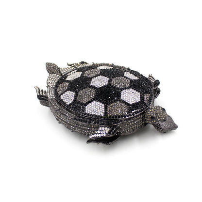 Rhinestone Turtle Crossbody Clutch Bag