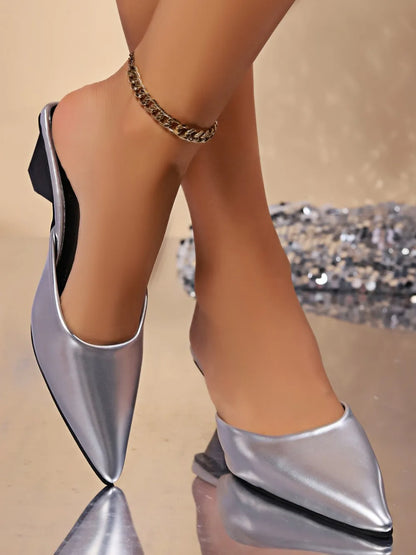 Pointed Toe Low Heel Sandals