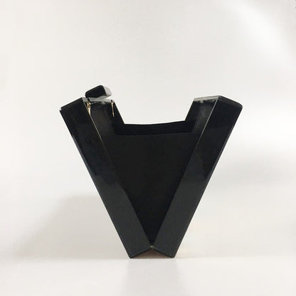 Geometric Patchwork Acrylic Crossbody Handbag