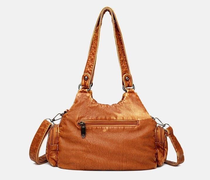 Retro PU Leather One-Shoulder Crossbody Bag