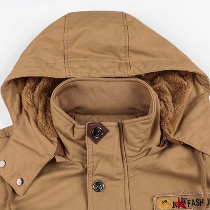 Multi-Pocketed Hooded Parka Jacket