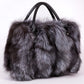 Fox Fur Genuine Leather Crossbody Bag