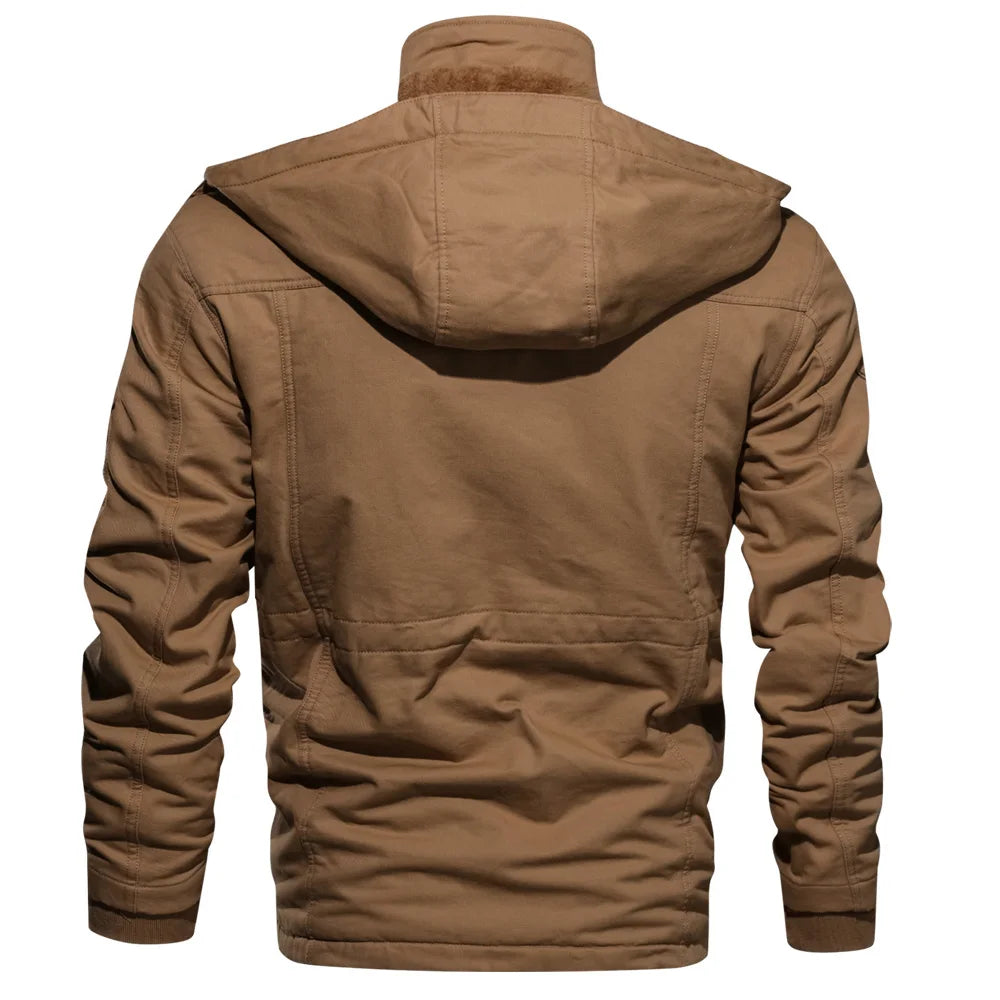 Multi-Pocketed Hooded Parka Jacket