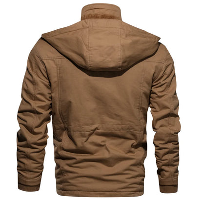 Multi-Pocketed Hooded Parka Jacket