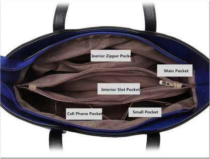 Crocodile Pattern PU Leather Handbag & Purse Set