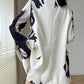 Retro Print Lapel Collar Long Sleeve Blazer and Trouser Set