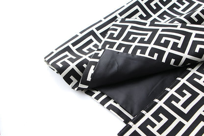 Monochrome Double-Breasted Trench Coat