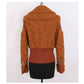 PU Leather Patchwork Faux Fur Fluffy Jacket