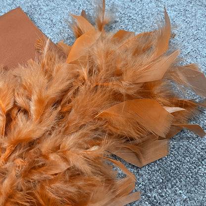 Strapless Bodycon Dress with Feathers