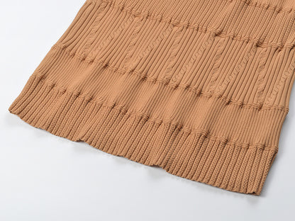 Sequin Beaded Collar Round Neck Sweater Dress