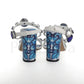 Blue & White Porcelain Crystal Sandals