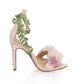 Floral Vine Open Toe High Heel Sandals