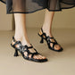 Patent Leather Open Toe Strappy Sandals
