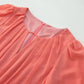 Applique Shirred Lantern Half Sleeve Maxi Dress