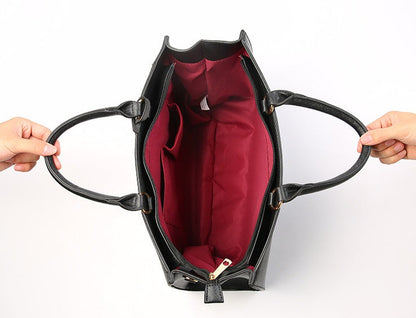 Color Block One Shoulder Tote Bag